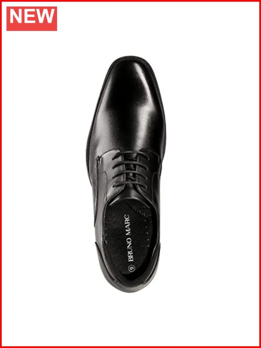 Men's Plain-Toe Derby Oxfords with PU Insole - Faux Leather